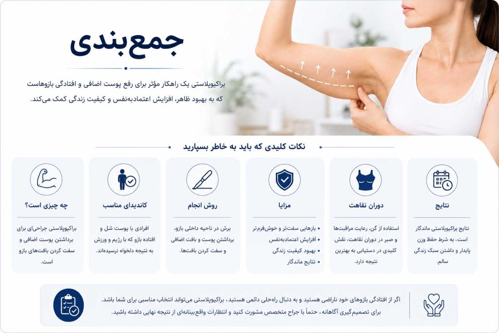 خلاصه نتایج و مزایای جراحی براکیوپلاستی