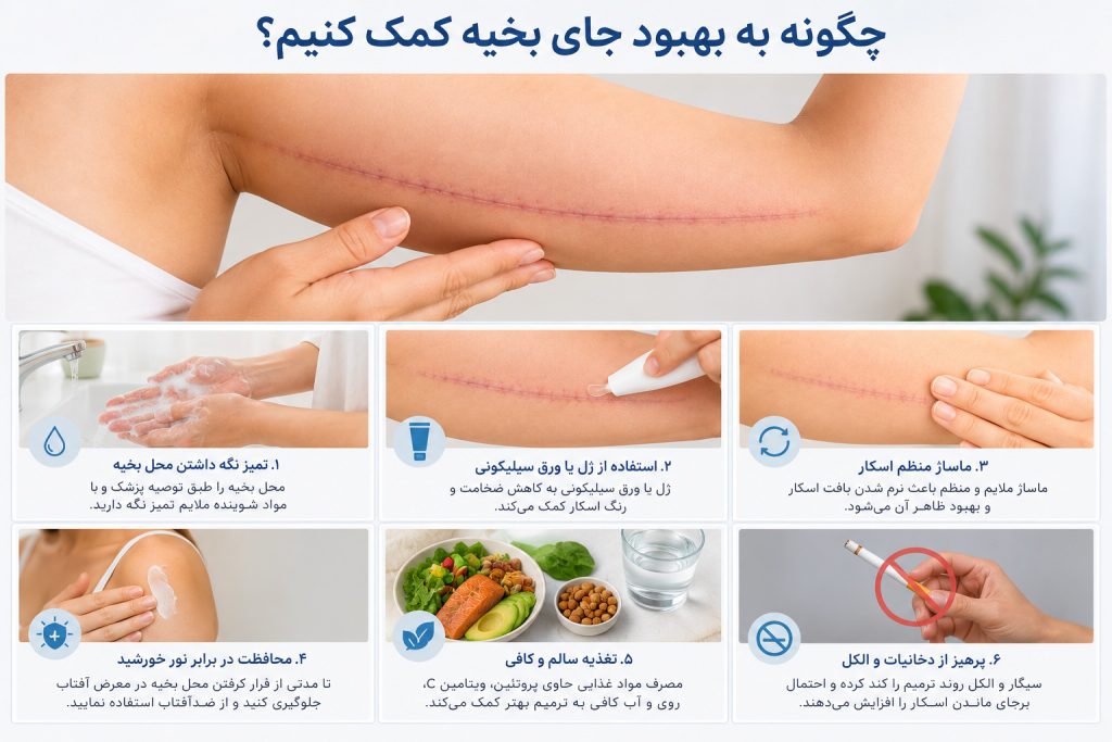 روشهای مؤثر برای بهبود جای بخیه و اسکار براکیوپلاستی
